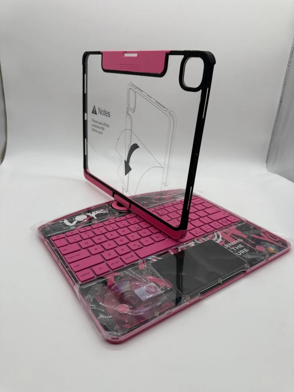 New Case 360° Rotating, Multi-Touch, Backlit Wireless Keyboard for ipad pro 13”